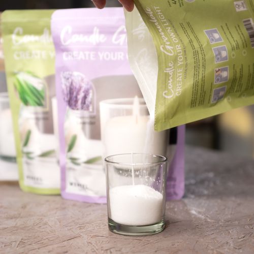 Artículo Gránulos de cera de arena para velas con mecha perfumada lavanda 400g