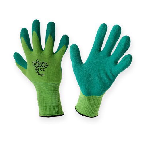 Floristik24 Kixx guantes de jardín de nailon talla 10 verde