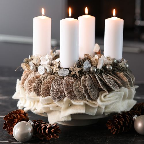Artículo Árbol de corona de esponja natural para decoración, 37 cm.