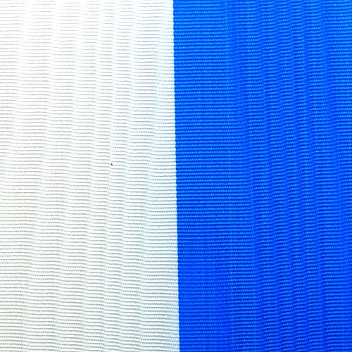 Guirnalda de cintas moiré azul-blanco 125 mm