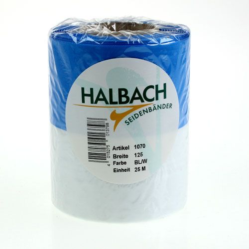 Artículo Cintas para guirnaldas Moiré azul-blanco 125 mm