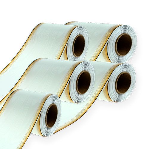 Cinta de guirnalda muaré blanco