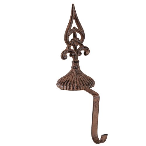 Artículo Soporte para coronas, soporte vintage oxidado para pie de hierro fundido, Al. 29 cm