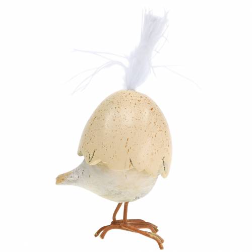 Artículo Pollito en la clara de huevo, crema 6cm 6uds