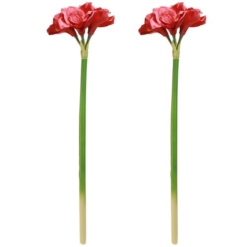 Artículo Amarilis Artificial Flores Artificiales Rojo Ø18cm L68cm 2ud