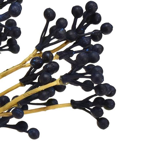 Artículo Bayas artificiales plantas artificiales azules 28cm 12 piezas en un manojo