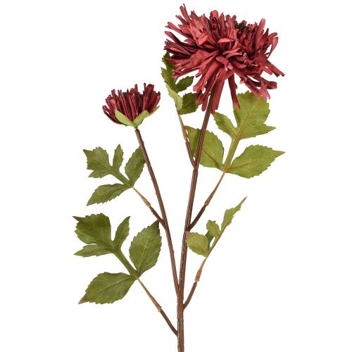 Artículo Crisantemo artificial en burdeos Ø5cm/Ø11cm L70cm