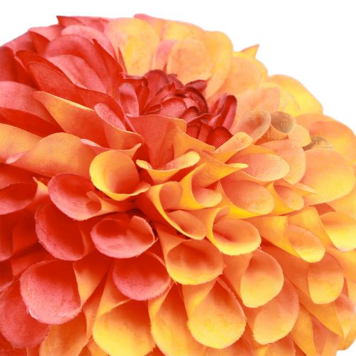 Artículo Flores Decorativas Dalia Artificial Naranja Rojo Ø10 L80cm 2ud