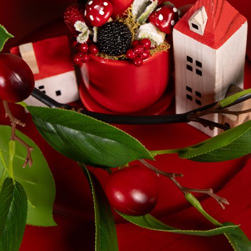 Artículo Guirnalda artificial de cerezas. Perfecta para una decoración natural. Aspecto floral. 160 cm.