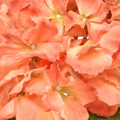 Artículo Hortensia artificial Flor decorativa gigante salmón Ø23cm L84cm