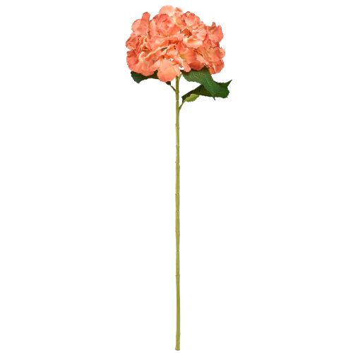 Artículo Hortensia artificial Flor decorativa gigante salmón Ø23cm L84cm