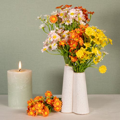 Artículo Ramo de manzanilla artificial para decoración fresca y de fácil mantenimiento, 28 cm, 3 unidades.