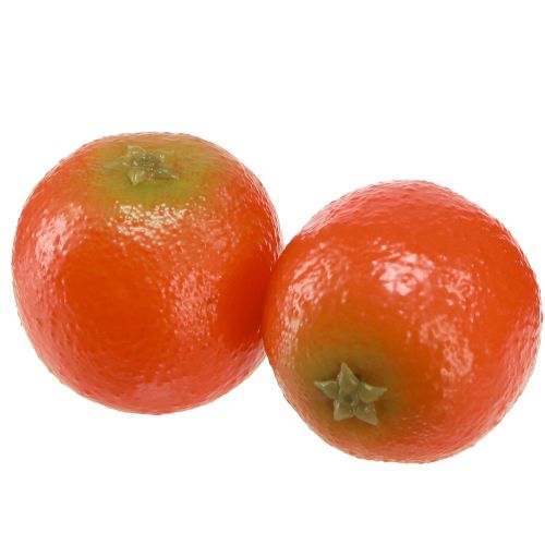 Artículo Mandarinas artificiales en red fruta decorativa Ø5cm 12 piezas