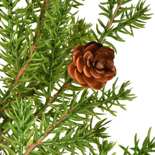 Artículo Ramas de coníferas artificiales - ramas de pino con piñas verdes 48cm 3ud
