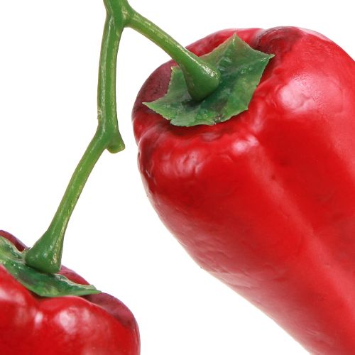 Artículo Pimientos rojos artificiales en rama decoración vegetal L8cm