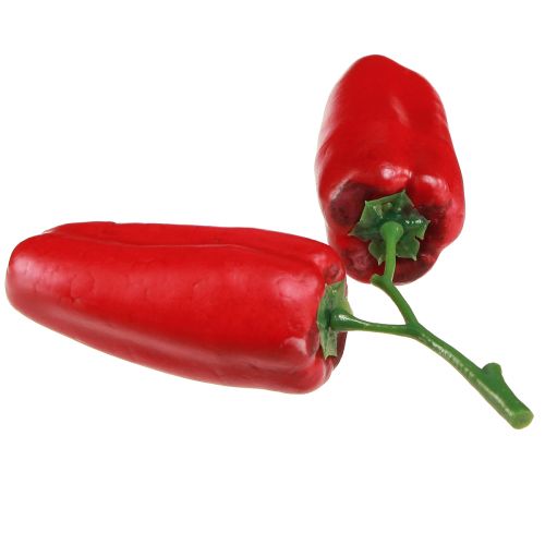 Artículo Pimientos rojos artificiales en rama decoración vegetal L8cm