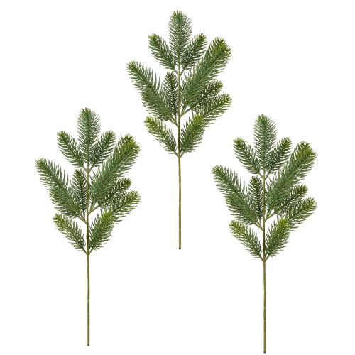 Floristik24 Ramas de abeto artificiales en verde L50cm 3 piezas