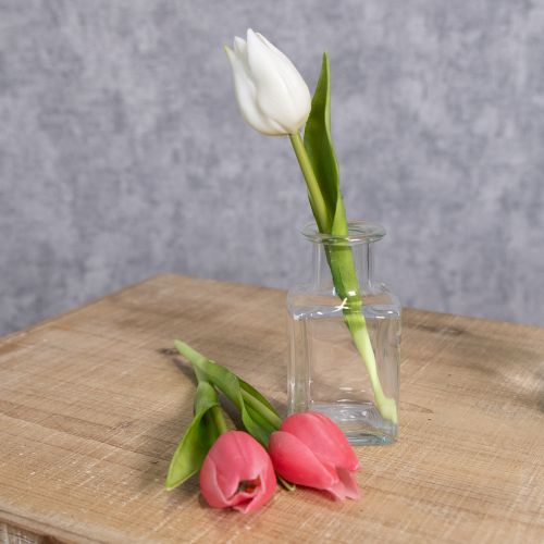 Artículo Tulipán artificial, decoración realista, flor artificial duradera para el hogar, 21 cm, 6 piezas