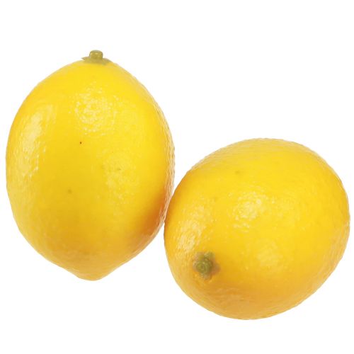 Floristik24 Fruta decorativa de limón artificial Ø4,5cm H6,5cm 12 piezas