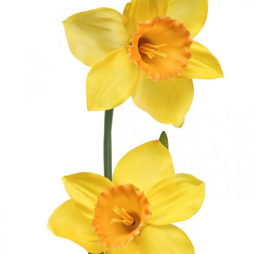 Artículo Narcisos artificiales Flores de seda Amarillo 2 flores 61cm