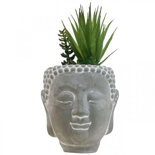 Maceta de flores suculentas artificiales Buda Ø12cm H25cm
