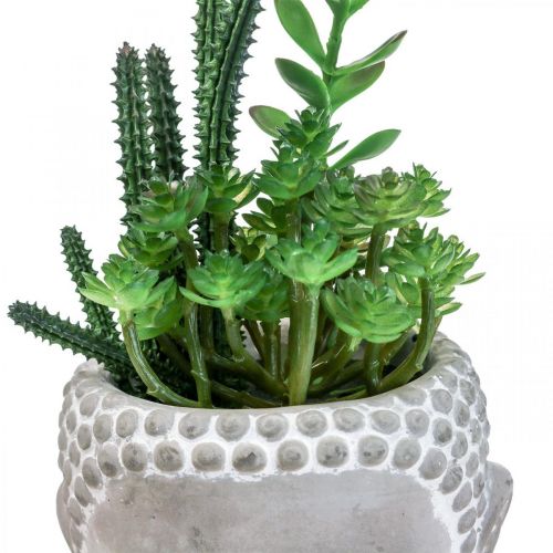 Floristik24 Maceta para suculentas artificiales Buda Ø12cm H24cm