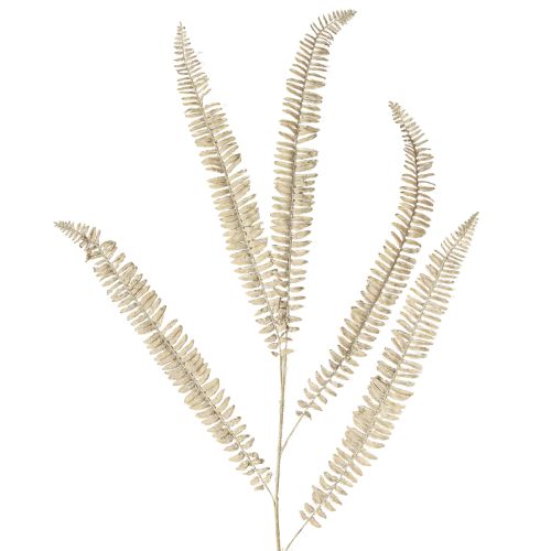Helecho artificial ramificado blanco crema plantas artificiales L120cm