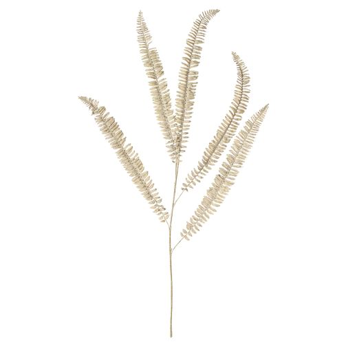 Artículo Helecho artificial ramificado blanco crema plantas artificiales L120cm