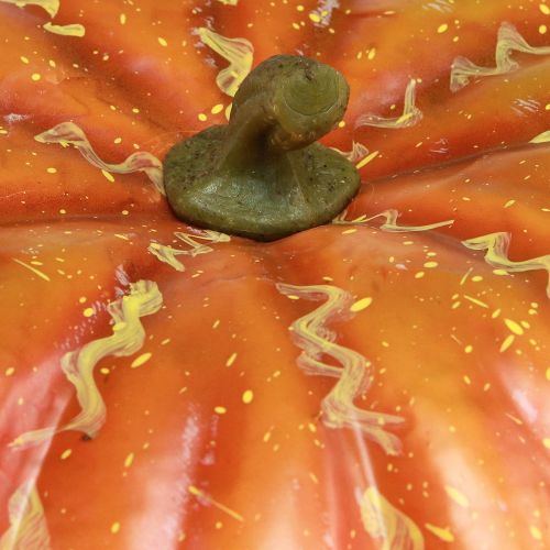 Artículo Calabaza artificial en color naranja vegetal artificial otoño Ø27cm
