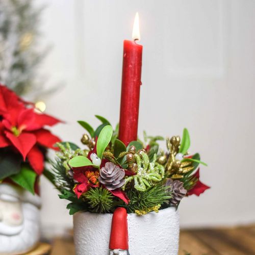 Floristik24 Ramo artificial de invierno con conos, decoración de adviento L30cm paquete de 4 piezas
