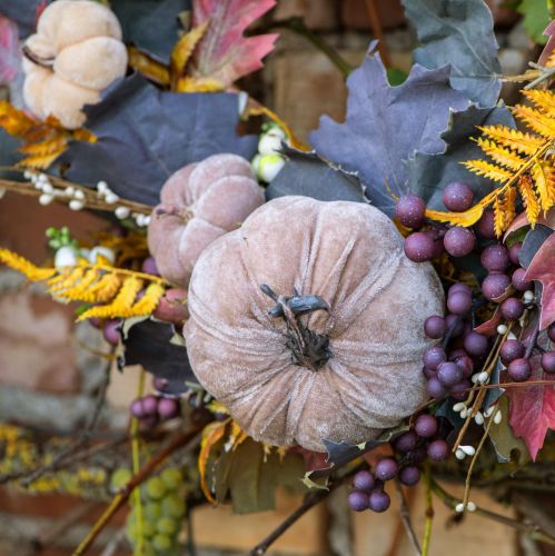 Artículo Decoración de calabaza otoño amarillo marrón naranja Ø13cm H11,5cm 3 piezas