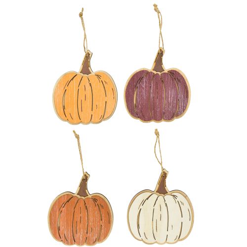 Floristik24 Decoración de calabaza para colgar decoración de madera otoño 14,5x13cm 8 piezas