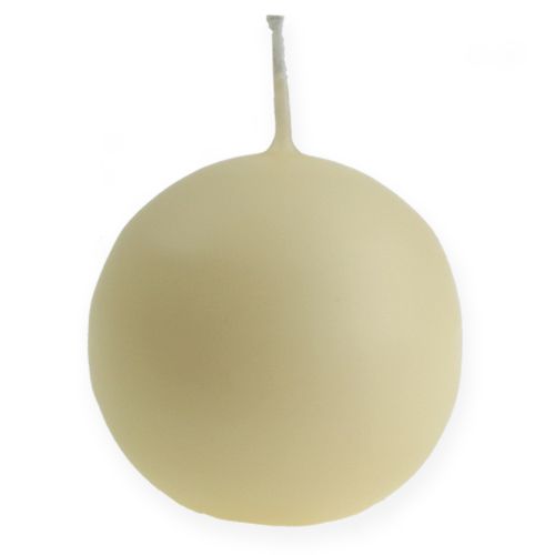 Floristik24 Velas bola 100mm crema 6ud