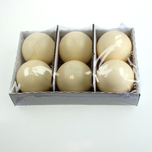 Artículo Velas bola 100mm crema 6ud