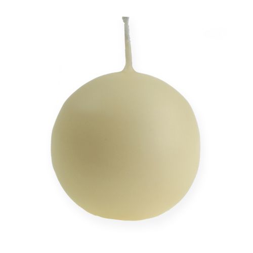 Floristik24 Velas bola 80mm crema 6uds