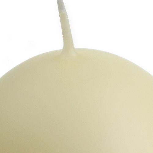 Floristik24 Velas bola 80mm crema 6uds