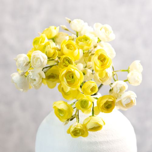 Artículo Ramo de ranúnculos artificiales para decoración primaveral del hogar, 32 cm, 5 piezas