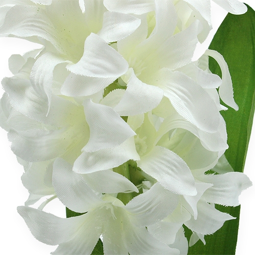 Floristik24 Flores de seda jacinto blanco 33cm