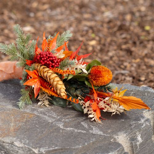 Artículo Flores artificiales, Banksia, Proteaceae Naranja L58cm H6cm 3 uds