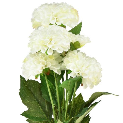 Floristik24 Flores artificiales dalias decorativas artificiales blancas 50cm