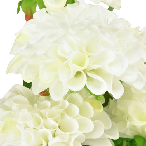 Artículo Flores artificiales dalias decorativas artificiales blancas 50cm