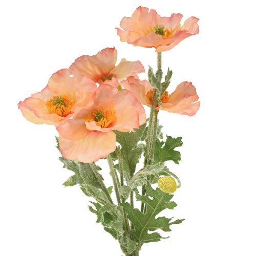 Floristik24 Flores artificiales decoración de flores de amapola artificial 35cm manojo 3 piezas