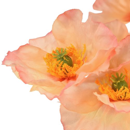 Artículo Flores artificiales decoración de flores de amapola artificial 35cm manojo 3 piezas