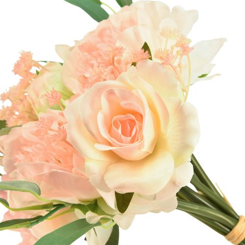 Artículo Ramo de flores artificiales peonías paeonia rosas eucalipto artificial 32cm