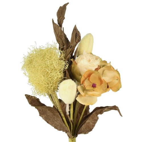 Artículo Ramo de flores artificiales hortensia rosa aspecto seco decoración vintage 38 cm