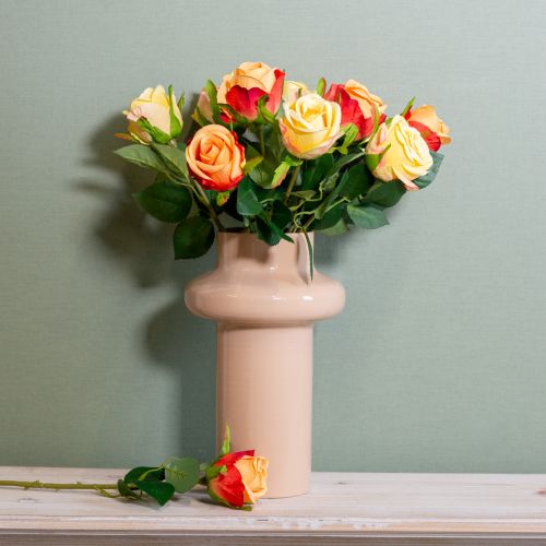 Artículo Arreglo de rosas artificiales, un elemento destacado atemporal en cualquier interior para una decoración de buen gusto, 44 cm, 6 piezas