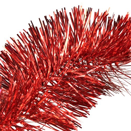 Artículo Guirnalda festiva de oropel rojo de 270 cm: brillante y vibrante, perfecta para decoraciones navideñas y navideñas