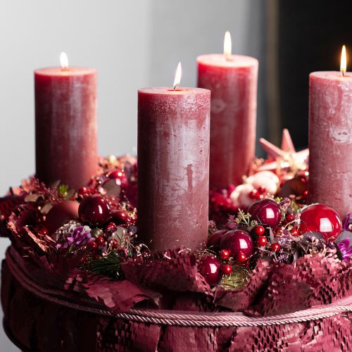 Floristik24 Ramas de frutos rojos brillantes – Ideal para decoraciones festivas, 30 cm – Juego de 6