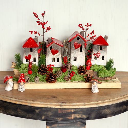 Artículo Figuras de gnomos de cuento de hadas – rojo con puntos blancos, 7,5 cm – decoración mágica para el jardín y el hogar – 6 piezas