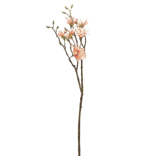 Floristik24 Rama de magnolia con 6 flores Magnolia artificial salmón 84cm
